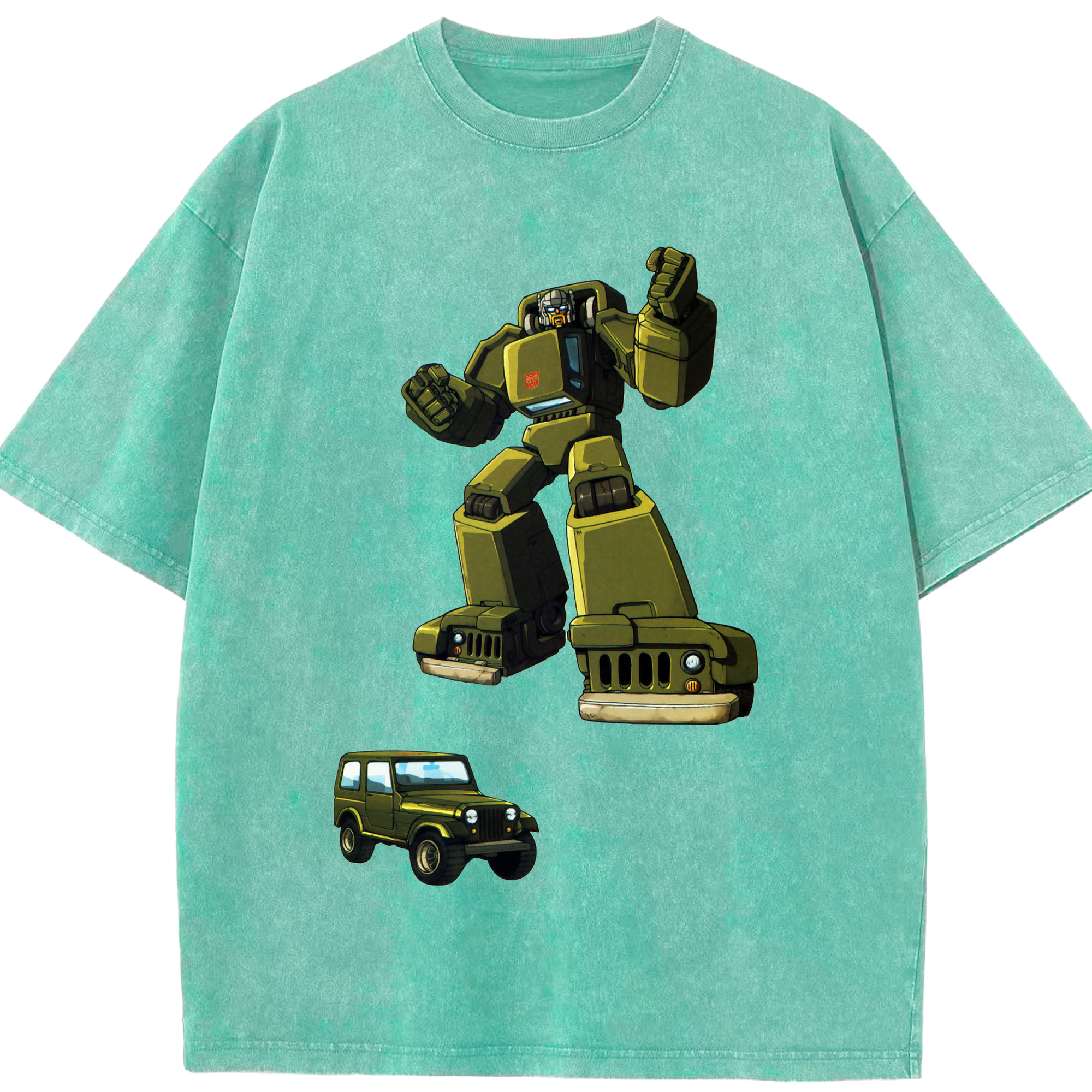 （画像用）  綿100% ヴィンテージ風 半袖Tシャツ（フロントプリント）